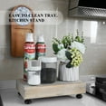 thumbnail image 4 of Bekitchen Wood Risers for Decor, Display Risers Wood Riser for Kitchen, Dish Soap Stand Tray, Rustic Brown, 4 of 5
