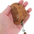 thumbnail image 3 of SHISUYAN Carved Lotus Wooden Comb Multi Color Synthetic Material Ergonomic Design for Home Travel Use 7.5 Inches, 3 of 9