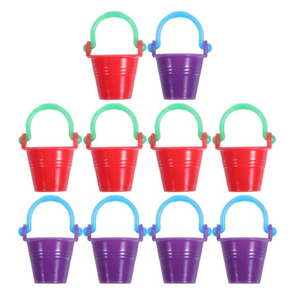 hekezhi 12 PCS Mini Plastic Bucket Pails and Buckets for Kids Child