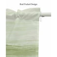 thumbnail image 5 of Green Kitchen Valances for Windows Farmhouse Linen Window Valance Curtain for Living Room Window Treatment Ombre Modern Oil Painting Aesthetics Abstract Art Valance Rod Pocket Topper, 54 x 18 Inch, 5 of 6