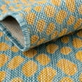 thumbnail image 4 of Rugs.com Jill Zarin Outdoor Collection Rug – 2' x 8' Runner Yellow And Aqua Flatweave Rug Perfect For Hallways, Entryways, 4 of 9