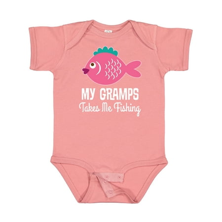

Inktastic My Gramps Takes Me Fishing Girls Gift Baby Girl Bodysuit