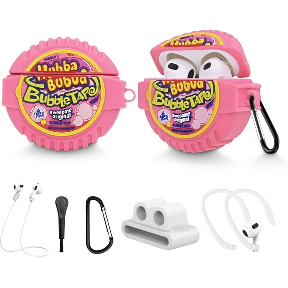 Cute Airpods 3 Case,6in1 Silicone Airpods 3rd Generation[2021] Accessories Protective Cover,3D Kawaii Food Funny Fashion Cartoon Airpods 3 Charging Case Skin