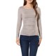 thumbnail image 1 of INSPIRAR CHIC Blusas de Manga Larga Ajustadas y Arrugadas para Mujer en Color Gris, 1 of 7