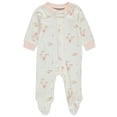 thumbnail image 2 of Carter's Baby Girls' 2-Pack Footed Coveralls - ivory, 3 months (Newborn), 2 of 4