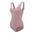 thumbnail image 5 of TEVEQ Bodysuit Shapewear for Women Tummy Control Body Shaper Waist Trainer Seamless Body Suit Going Out Tops Women Waist Trainer Slim Body Shaper Deep V Neck Bodysuit Jumpsuit Tops Pink Xl, 5 of 5