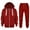 3-Red, variant on 2025 Puawkoer Girls' Sweatshirt and pants 1 top + 1 pair of pants Flannel Pajamas Women Silk Pjs Pijamas Para Mujer Silk Pjs for Women Set Womens Pajamas Set Baby Kids Long Sleeve Color Solid Zip Up