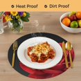 thumbnail image 4 of Red Rose Round 15 Inch Placemats Set of 8, Abstract Spring Flowers Vintage Black HeatResistant Non Slip Place Mats for Dining Table, Wipeable Braided Kitchen Table Mats for Housewarming, 4 of 9