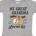 thumbnail image 4 of Inktastic My Great Grandma Loves Me with Sloth and Hearts Boys or Girls Baby Bodysuit, 4 of 5