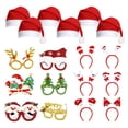 thumbnail image 2 of Gafas de terre, novedad, accesorios para fotografía, sombreros de Santa Claus, gafas , accesorios para fotografía, divertidos adornos navideños, disfraz PIEZAS B 18 PCS B, 2 of 7