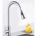 thumbnail image 2 of Stainless Steel Kitchen Faucet Single Hole Pull Out Spray 360° Swivel Sink Faucet High Arc Modern Design, 2 of 7