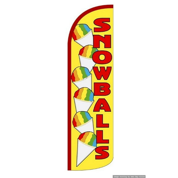Snowballs Windless flag Without Pole Advertisement /Business Flags | Feather Flag |