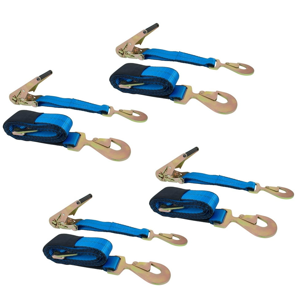 2" x 8' Axle Straps Race Car Trailer Car Hauler Ratchet Tie Down Strap