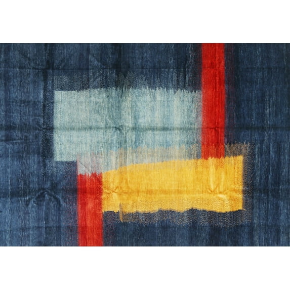 Ahgly Company Indoor Rectangle Contemporary Sage Green Abstract Area Rugs, 3' x 5'