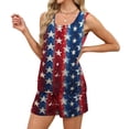 thumbnail image 5 of 2 Piece Short Sets for Women 250 Anniversary Usa Shirts and Short Sets Patriotic Tank Square Neck Sleeveless Sweatsuit, 5 of 8