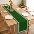 thumbnail image 3 of Green Greek Key Table Runner - 48 Inch Long, Kitchen Dining Table Runner Dresser Scarves, Geometric Greece Ancient Farmhouse Geo Farmhouse Decor for Coffee Tables Wedding Party Banquet, 3 of 8