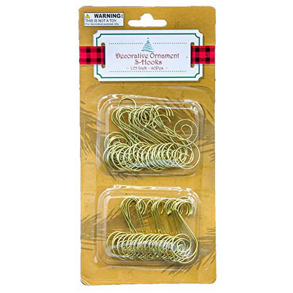 Wrapables Christmas Tree Ornament Hooks, S-Shaped Swirl Hooks (Pack of 80),  Silver & Gold, 80 Pieces - Fred Meyer