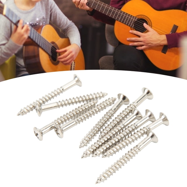 Placa 10 Uds Tornillos De Montaje De Cuello De Guitarra Hierro Resistente A La Corrosión Tornillo De Montaje De Placa De Cuello Resistente