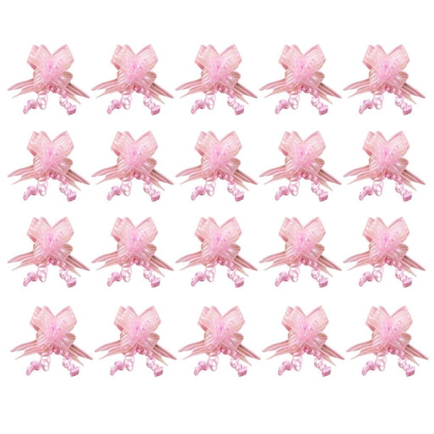 20 piezas de cinta de grande para tirar lazos decoración del hogar Rosado Yuyangstore Lazos de Organza DIY para Bodas