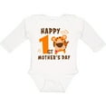 thumbnail image 3 of Inktastic Happy First Mothers Day with Tiger Boys or Girls Long Sleeve Baby Bodysuit, 3 of 5