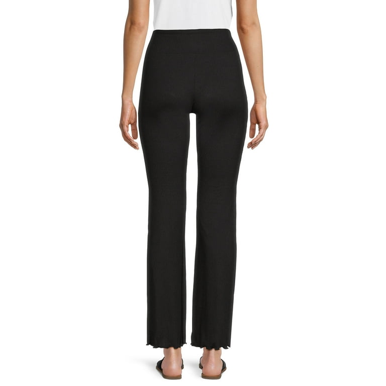 No Boundaries Women's Juniors Ribbed Flare Lettuce Hem Pants, Sizes S-XXXL - Walmart.com No Boundaries Women's Juniors Ribbed Flare Lettuce Hem Pants, Sizes S-XXXL - Walmart.com