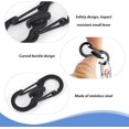 thumbnail image 3 of 4 Pcs S Carabiner Clip, Small Carabiner Clips, Mini Stainless Steel Dual-Spring S-Shaped Keychain Hooks with Secure Lock, Multi-Purpose for Home, Outdoor Hiking, Camping, Fishing, Travel, Keys, 3 of 5