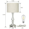thumbnail image 4 of DEWENWILS Modern Touch Control Table Lamp 3 Way Dimmable with 2 USB Ports for Living Room, Bedroom, Light Bulb Included, 4 of 9