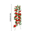 thumbnail image 2 of Vigne Murale de Fleurs E1 200 cm Feuilles Rouges et Vertes pour un Style Intérieur Stylé et Saisonnier, 2 of 5