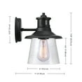 thumbnail image 3 of Globe Electric 1-Light Matte Black Motion Sensor Outdoor Wall Sconce w/ Clear Glass Shade, 91007607, 3 of 8