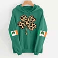 thumbnail image 3 of Women's Hooded Sweatshirt St. Patrick's Day Festival Print Drawstring Pocket Casual Hoodie Tops (M, Green), 3 of 3