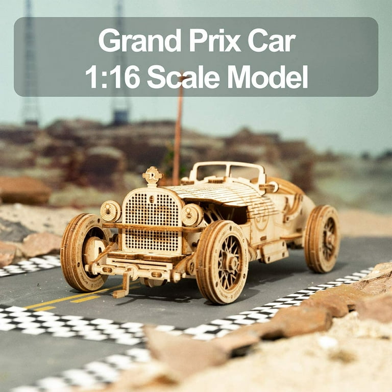 ROKR 3D Wooden Puzzle for Adults-Mechanical Car Model Kits-Brain Teaser  Puzzles-Vehicle Building Kits-Unique Gift for Kids on Birthday/Christmas  Day(1:40 Scale) 