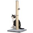 thumbnail image 6 of Cat Craft 28" Tall Jute Fiber Cat Scratching Post with Replaceable Dangle Toy, Gray, 6 of 7