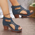 thumbnail image 3 of Mepaouo Womens Chunky Heel Sandals Open Toe Zipper Back Ankle Booties Arch Support Dress Pumps Shoes, 3 of 7