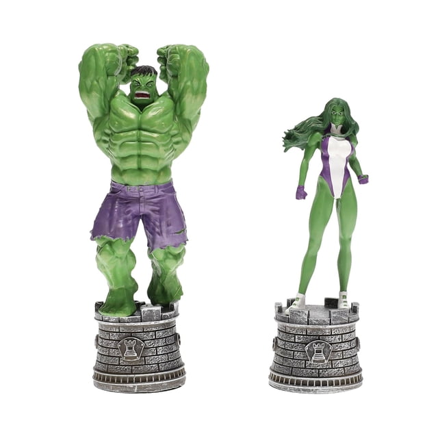 Set de ajedrez Eaglemoss Marvel Chess Collection Hulk & She-Hulk