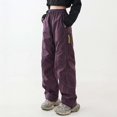 thumbnail image 2 of Hifoo Women's Casual Pants Outdoor Hiking Trousers Lightweight Comfortable Elastic Waistband Drawstring Ankle Joggers Daily Wear Leisure Activities Solid Color Slacks Stylish, 2 of 4