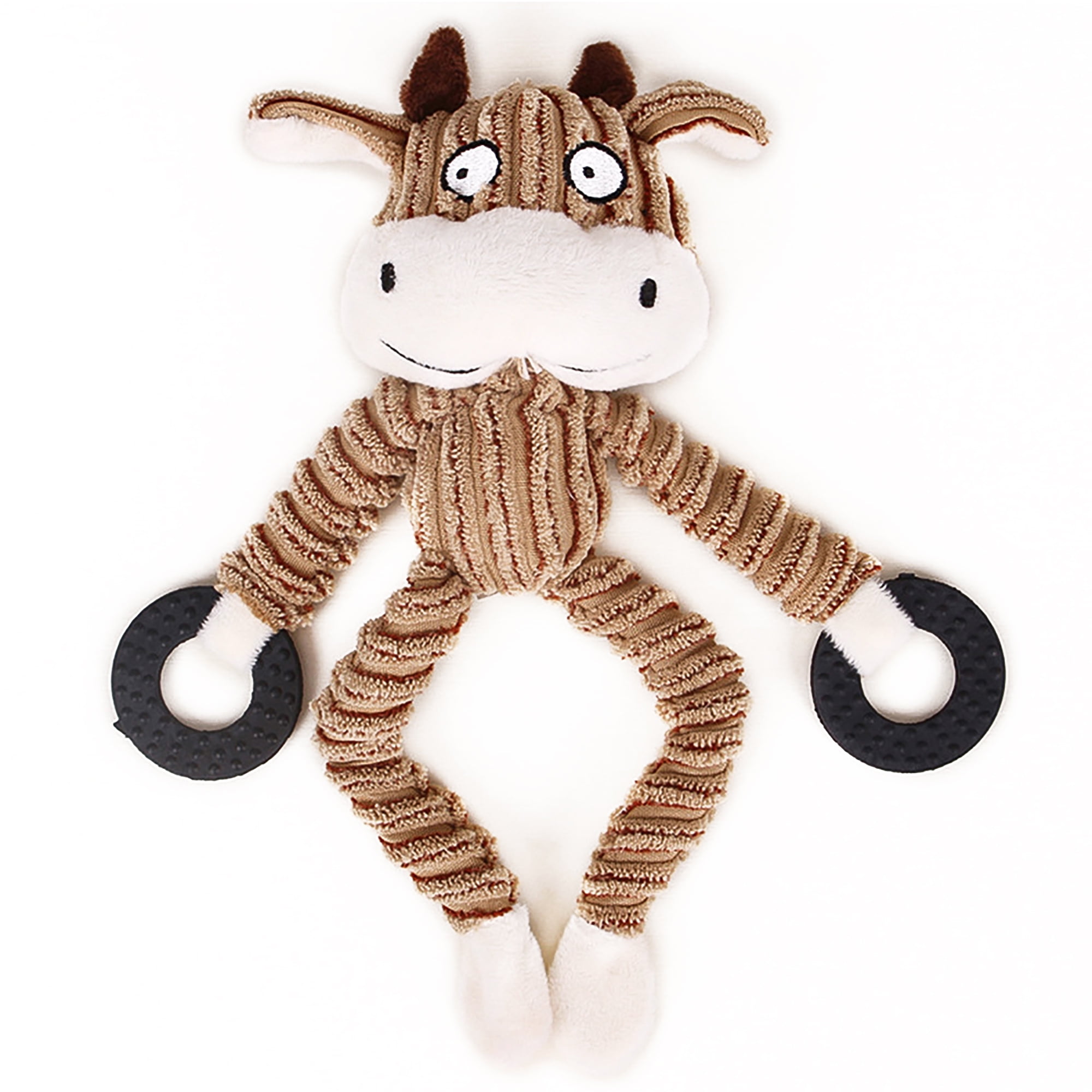 Kepooman No Stuffing Plush Animal Dog Squeaky Toy for Small Medium Large Dog Pets, Dog Chew Toy for Teething Chewing and Playtime, Single, Cow Kepooman No Stuffing Plush Animal Dog Squeaky Toy for Small Medium Large Dog Pets, Dog Chew Toy for Teething Chewing and Playtime, Single, Cow