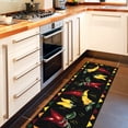 thumbnail image 2 of Ottomanson Machine Washable Non-Slip Rubberback Hot Peppers 2x5 Kitchen Runner Rug, 20" x 59", Black, 2 of 8