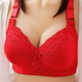 thumbnail image 2 of Elainilye Fashion Women'S Bras No Wire Bras Plus Size Comfortable Breathable Bra Wirefree Non-Magnetic Buckle Underwear,Red, 2 of 9