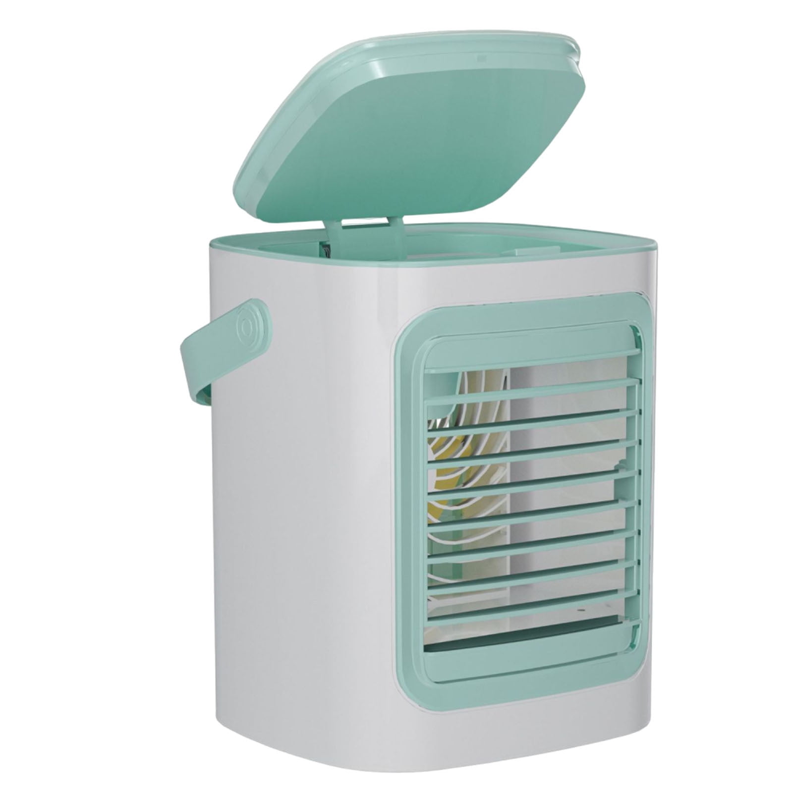 Portable Air Conditioner, 3-IN-1 Evaporative Air Cooler with Colourful Ambient Light, Personal Mini Desktop Cooling Fan for Room Kitchen Office RV Car