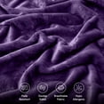 thumbnail image 4 of IR Imperial Rooms Fleece Bed Throw Blanket, Plush, Travel and Couch Fuzzy, Cozy Washable Ultrasoft Twin Size Purple, 4 of 6