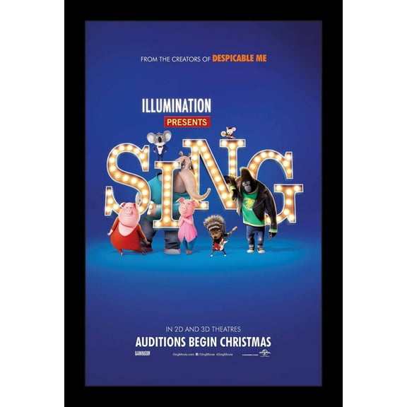 SING - 11x17 Framed Movie Poster