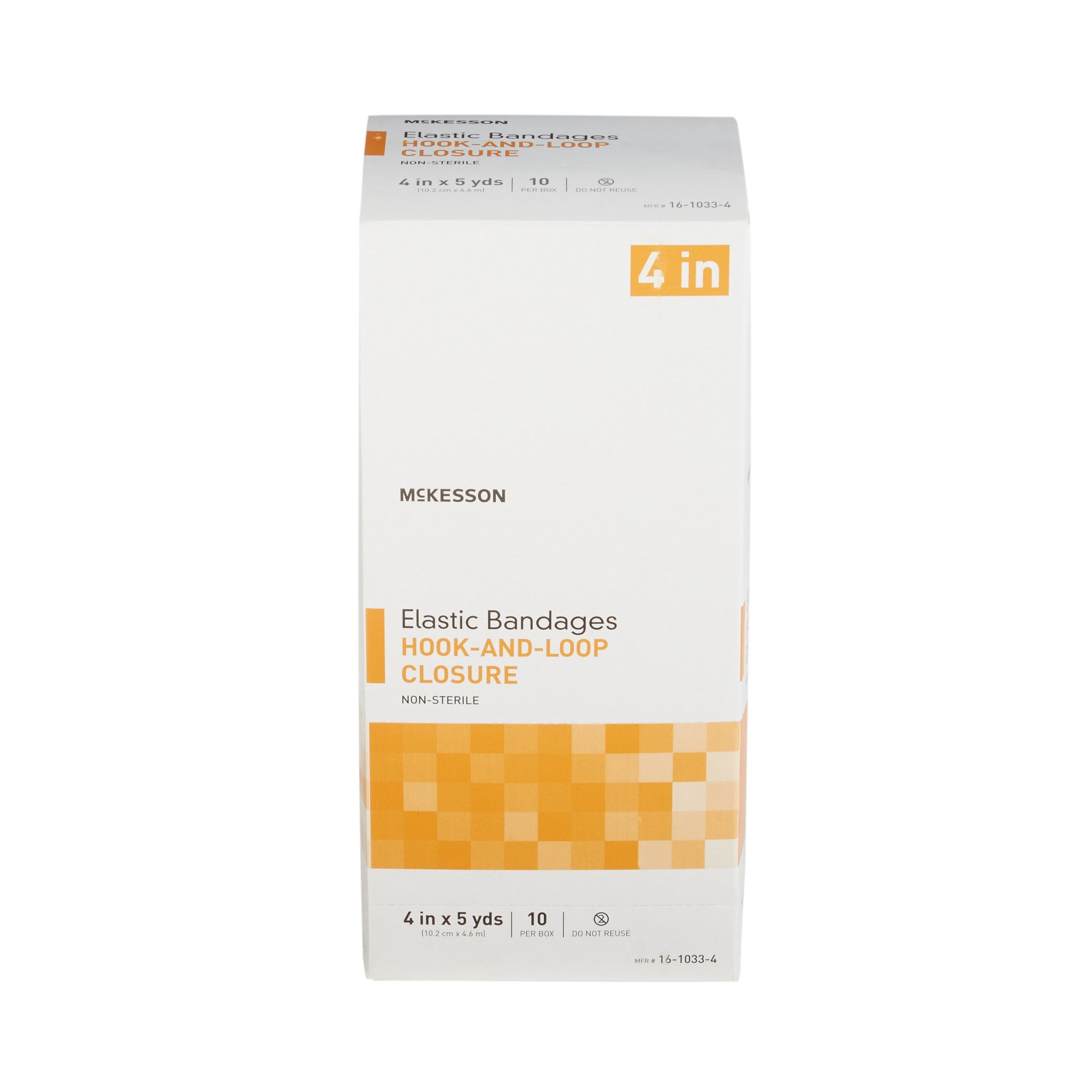 McKesson Elastic Bandage Compression Wrap for Injuries - 4 in x 5 yd, 10 Count, 5 Packs, 50 Total