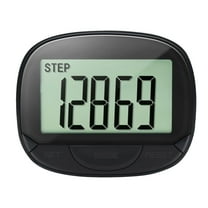 GJX Compact LCD Digital Pedometer with Clip and Strap for Walking, Lightweight Step Counter for Outdoor Activities
