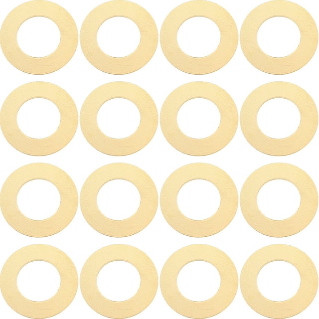 Mobutofu 50 Pcs Rondelle Plate Dorée pour Construction Extérieure Matériel de Fixation en Fer Plaqué Cuivre