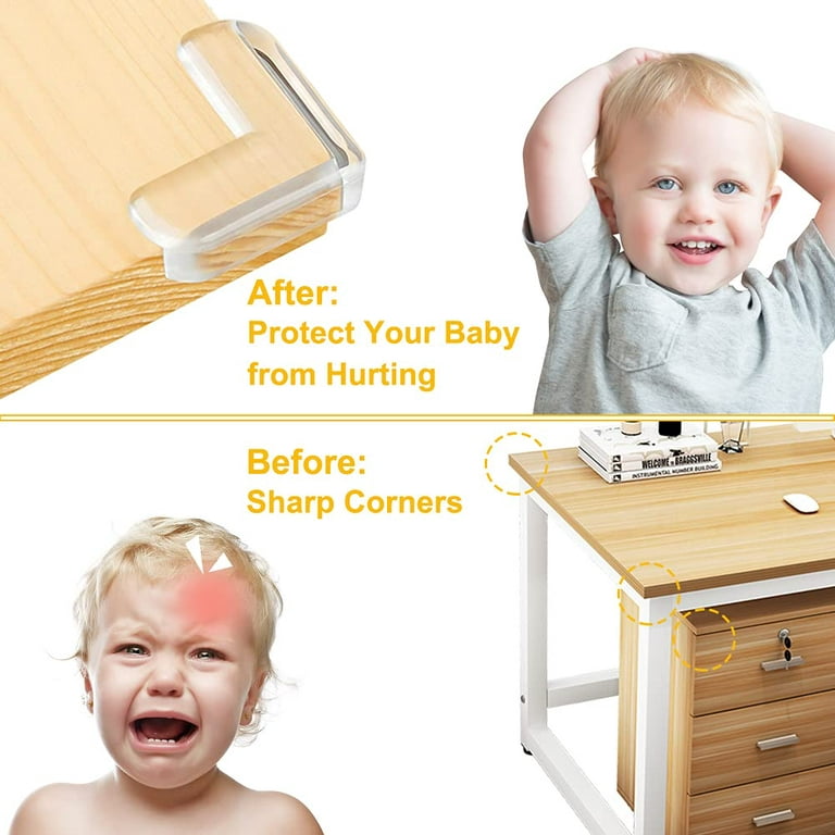 Bingbong (Large 12 Pcs) Desk Corner Protector, Corner Guards, Baby Proof Corners and Edges, Corner Covers Baby Safety, Child Corner Edge Protectors, Child