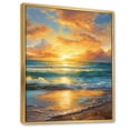 thumbnail image 2 of Designart "Sunlit Horizons Beach Photo VIII" Nautical & Beach Floater Framed Canvas Print, 2 of 7