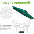thumbnail image 3 of Outdoor Bistro Set 3 Piece, Bistro Table and Chair Set of 2, Cast Aluminum Patio Dinning Set with Umbrella Hole for Balcony, Garden, Porch, 3 of 14
