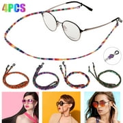 4pcs Eyeglass String Holder Straps, EEEkit Non-Slip Sunglass Retainers, Adjustable Eyewear Lanyard
