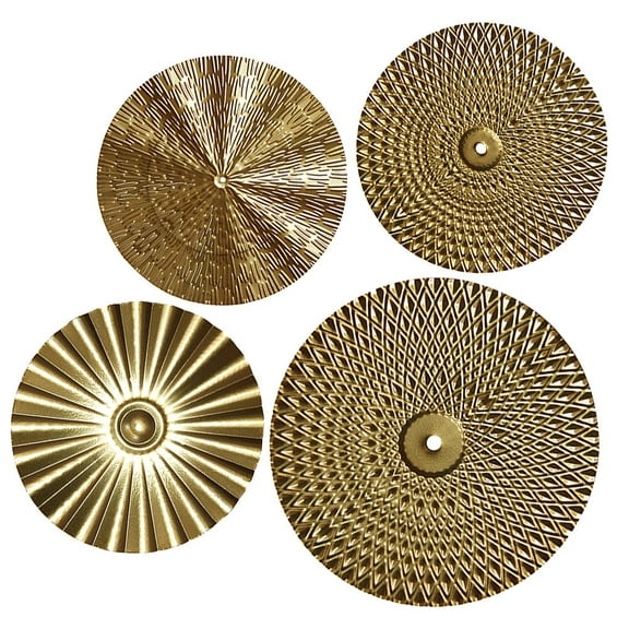 GOOHOCHY  4 Pcs Decor Metal Wall Hanging Decoration Sunburst Round Pendant