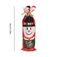 thumbnail image 3 of THLKIF 3 Pack Christmas Wine Bottle Bags - Sweater Wine Bottle Cover Bags for Holiday Decorations - Cute Santa, Reindeer, Bear & Snowman Designs, 3 of 9